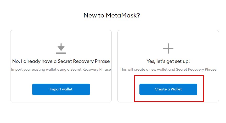 create a new metamask wallet