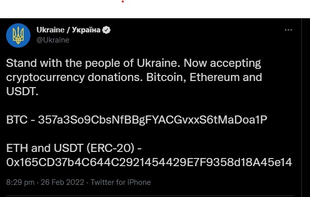 ukraine crypto address