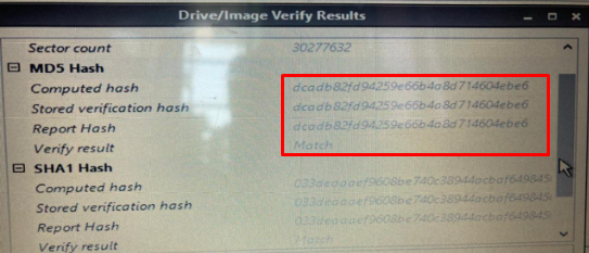 verify disk image