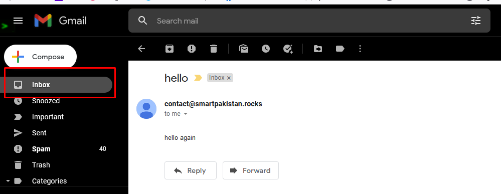 inbox smtp email