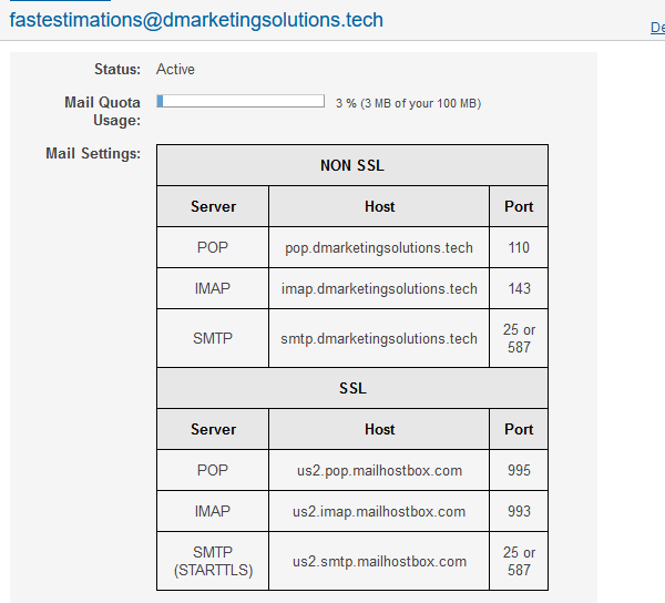 free SMTP server without any setup