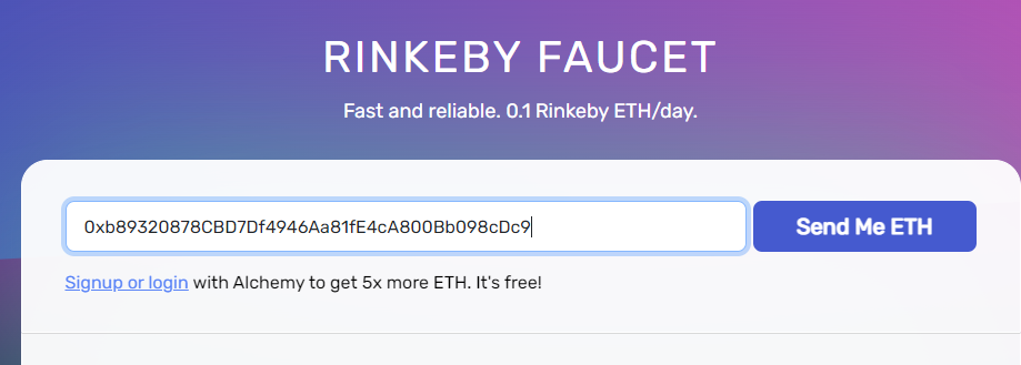 get free Rinkeby