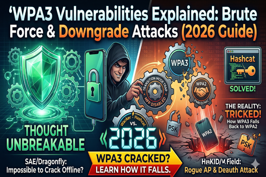 WPA3 Vulnerabilities - Brute Force and Downgrade Attack tutorial